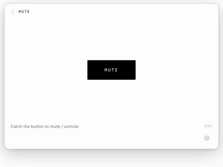 The mute button, running away